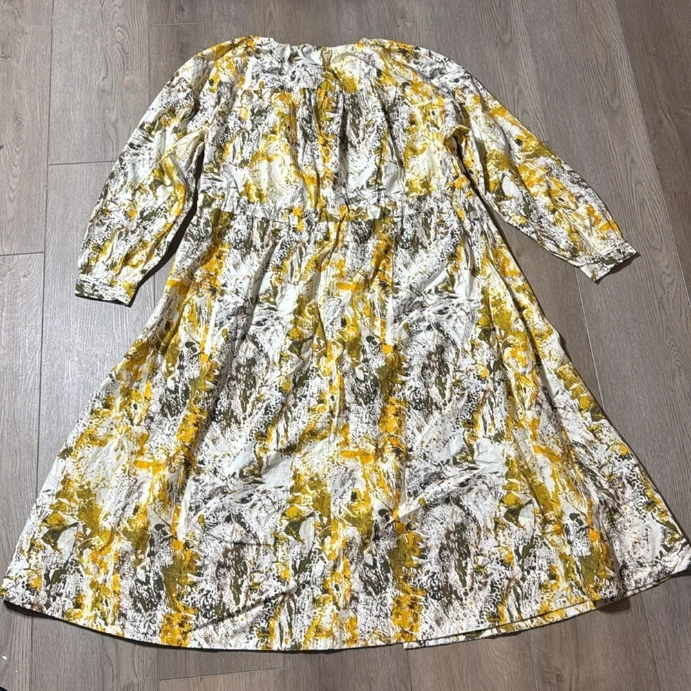 Banana Republic Yellow Floral Midi Dress - Picture 8 of 9